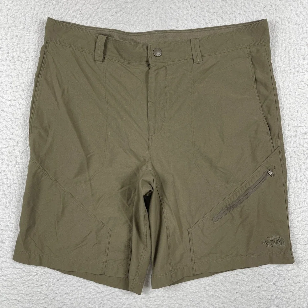 The North Face Shorts Mens 36 Olive Brown Hiking‎ Cargo Stretch Outdoor Trail